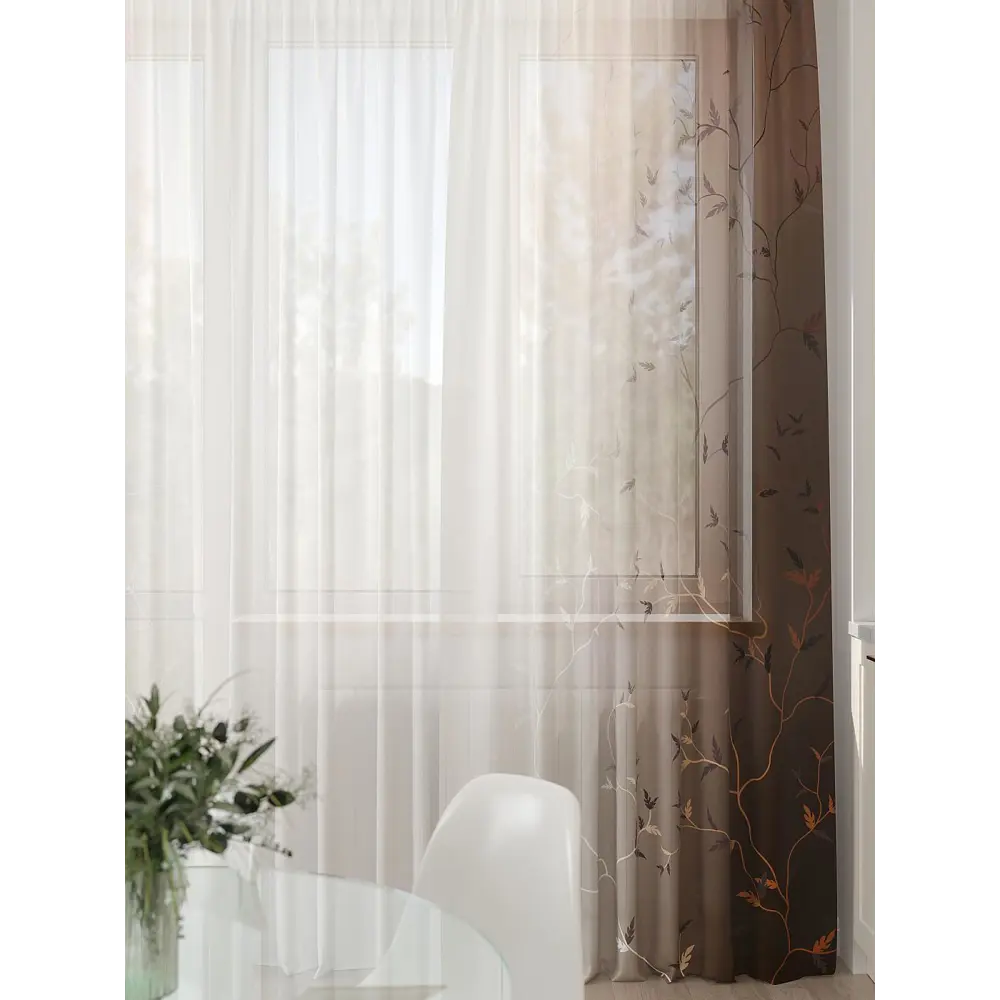 Фото 3 Тюль At home Базовая коллекция AT994081 на шторной ленте 260x450 см цвет бежевый Фото 3 Тюль At home Базовая коллекция AT994081 на шторной ленте 260x450 см цвет бежевый