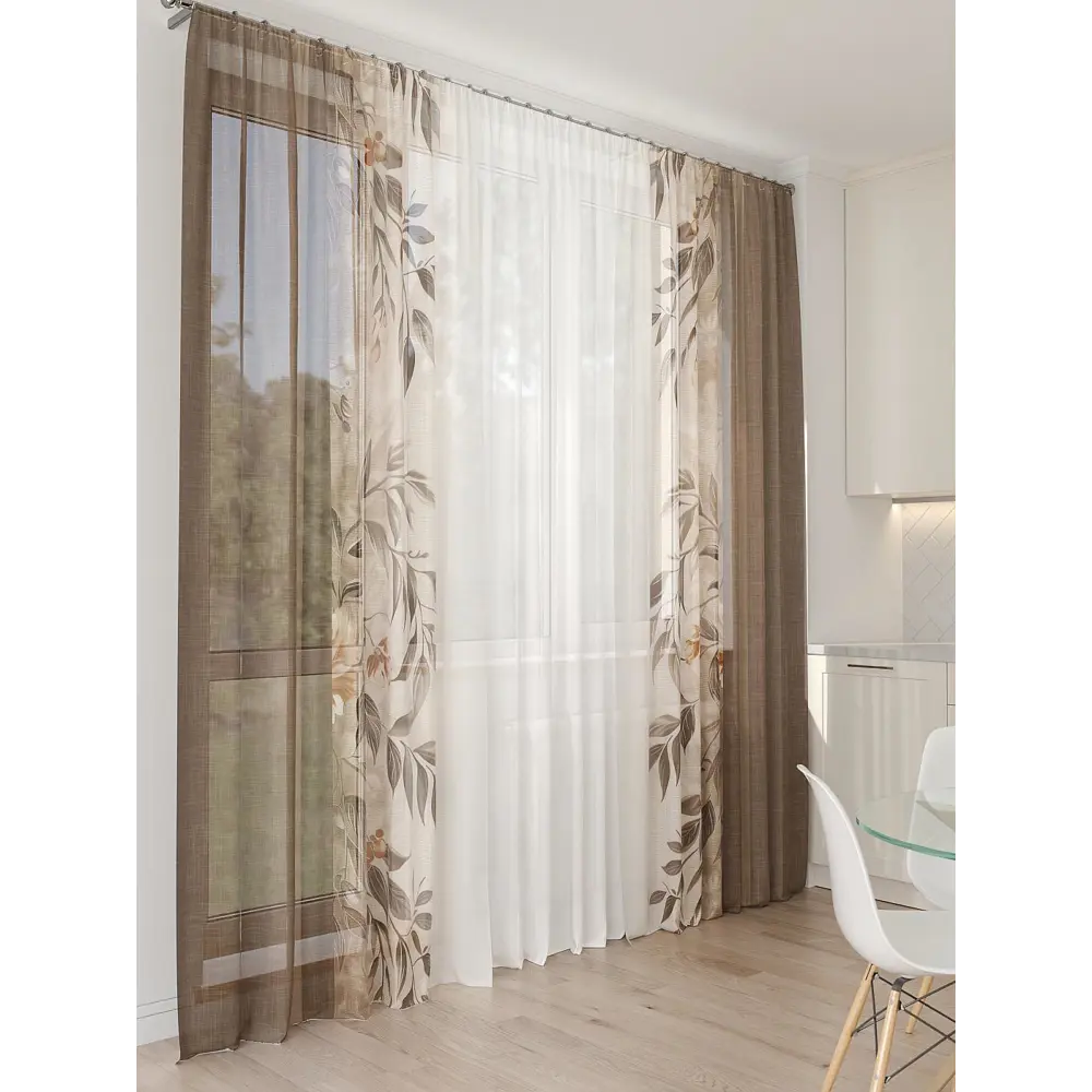 Фото 6 Тюль At home Базовая коллекция AT994080 на шторной ленте 260x450 см цвет белый Фото 6 Тюль At home Базовая коллекция AT994080 на шторной ленте 260x450 см цвет белый