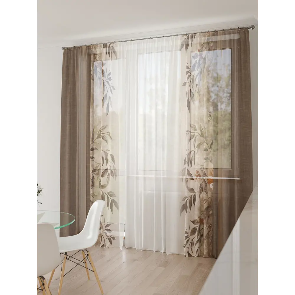 Фото 4 Тюль At home Базовая коллекция AT994080 на шторной ленте 260x450 см цвет белый Фото 4 Тюль At home Базовая коллекция AT994080 на шторной ленте 260x450 см цвет белый