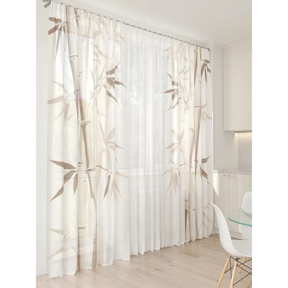 Фото 3 Тюль At home Базовая коллекция AT994079 на шторной ленте 260x450 см цвет бежевый Фото 3 Тюль At home Базовая коллекция AT994079 на шторной ленте 260x450 см цвет бежевый