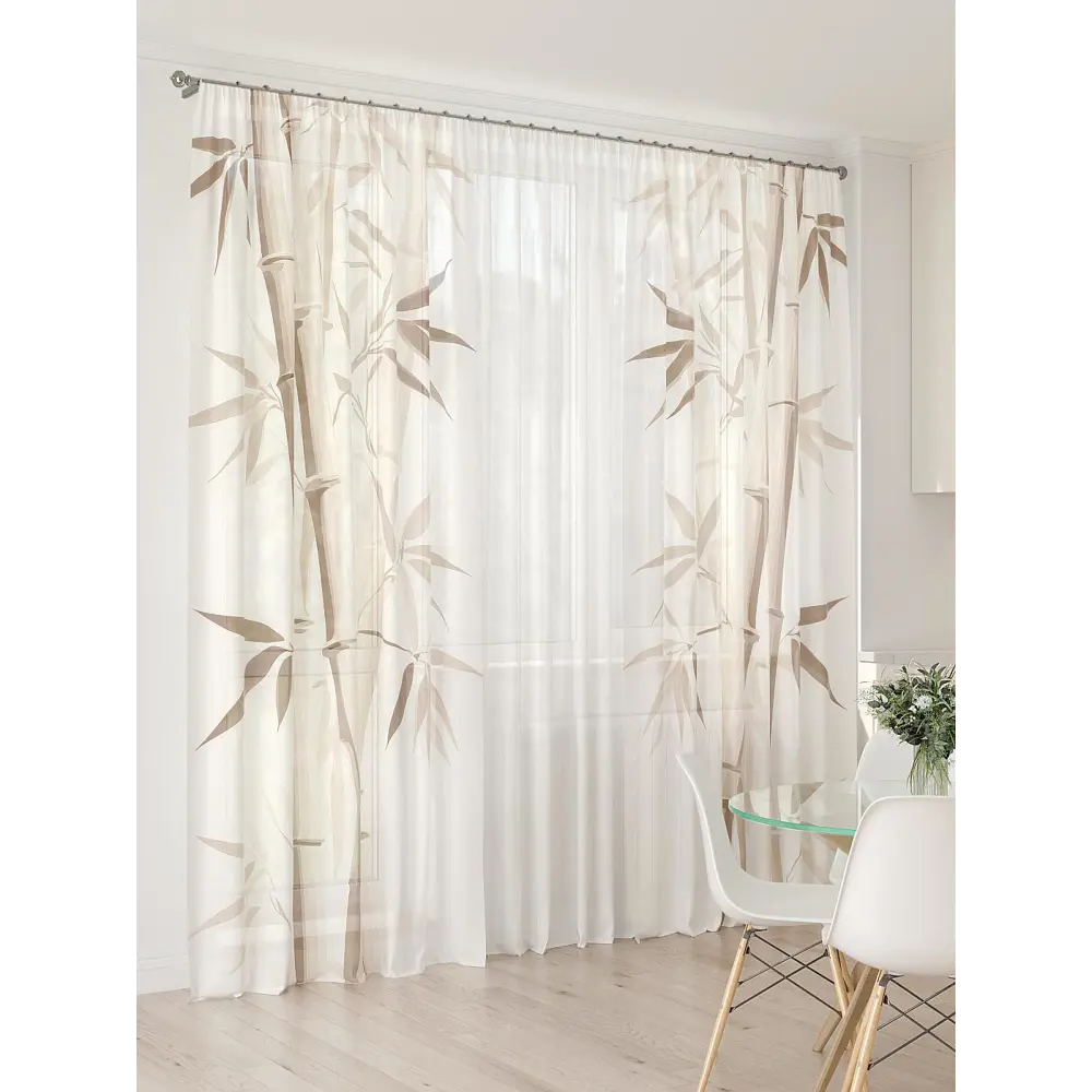 Фото 4 Тюль At home Базовая коллекция AT994079 на шторной ленте 260x450 см цвет бежевый Фото 4 Тюль At home Базовая коллекция AT994079 на шторной ленте 260x450 см цвет бежевый