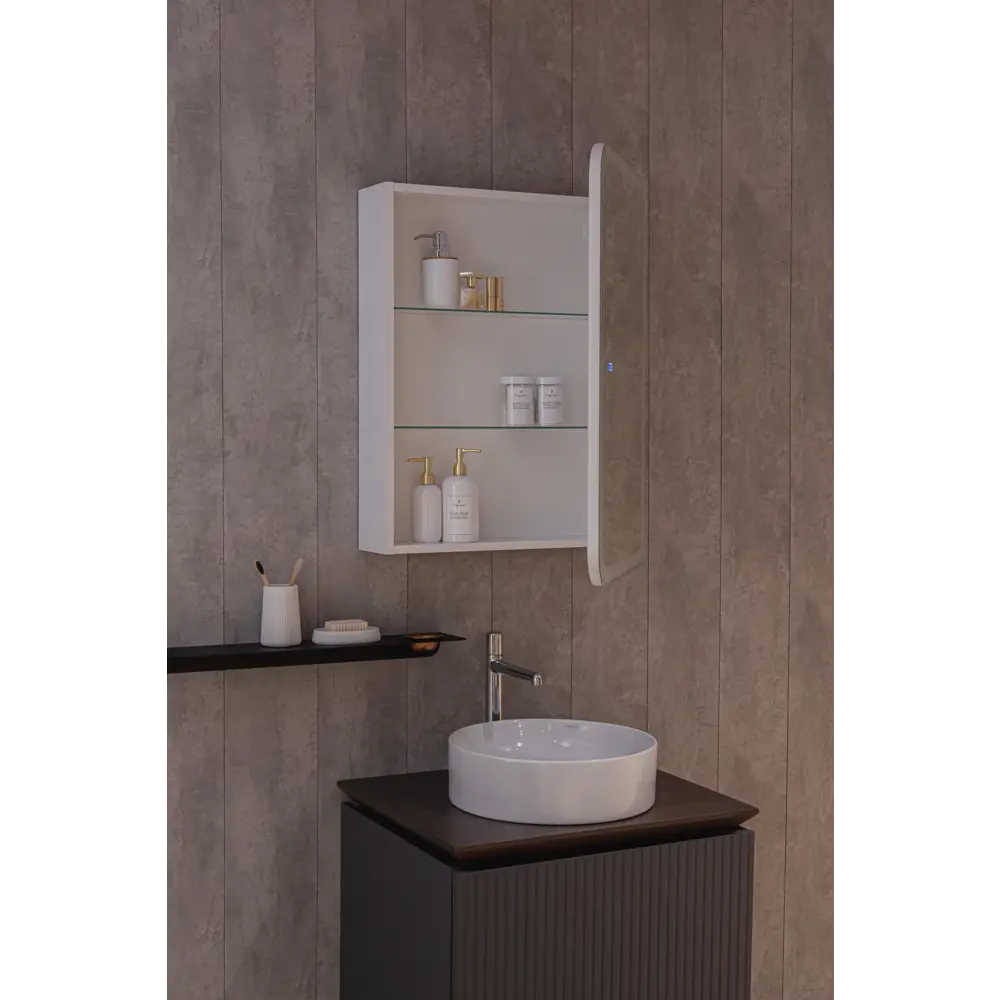 Фото 7 Шкаф для ванной комнаты Silver Mirrors Фиджи - 2 Flip 60 с подсветкой подогрев, сенсорный