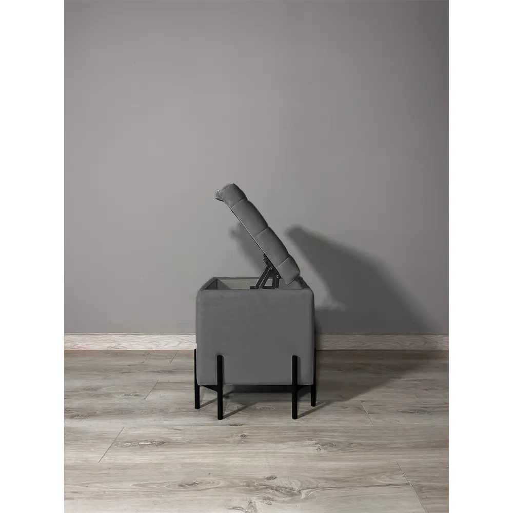 Фото 6 Пуф на ножках велюр Удобно Пуф оливия графит 38x47 см