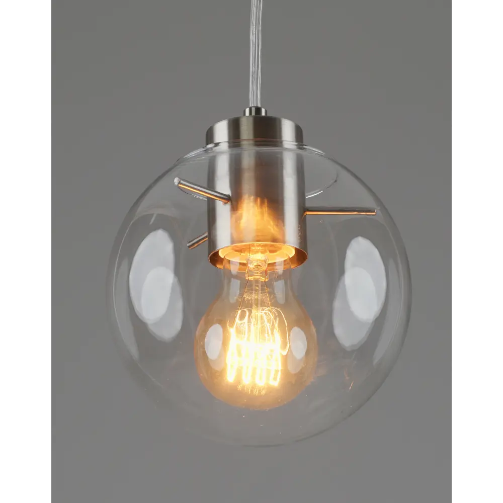 Фото 5 Светильник подвесной Moderli Aurora V11543-1p 1 лампа 3 м² цвет матовый хром Фото 5 Светильник подвесной Moderli Aurora V11543-1p 1 лампа 3 м² цвет матовый хром