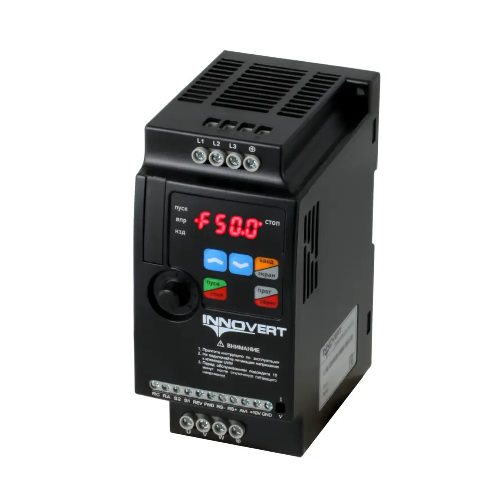 Фото Преобразователь частоты Innovert IVD IVD222A43E 5 А 2.2 кВт Фото Преобразователь частоты Innovert IVD IVD222A43E 5 А 2.2 кВт