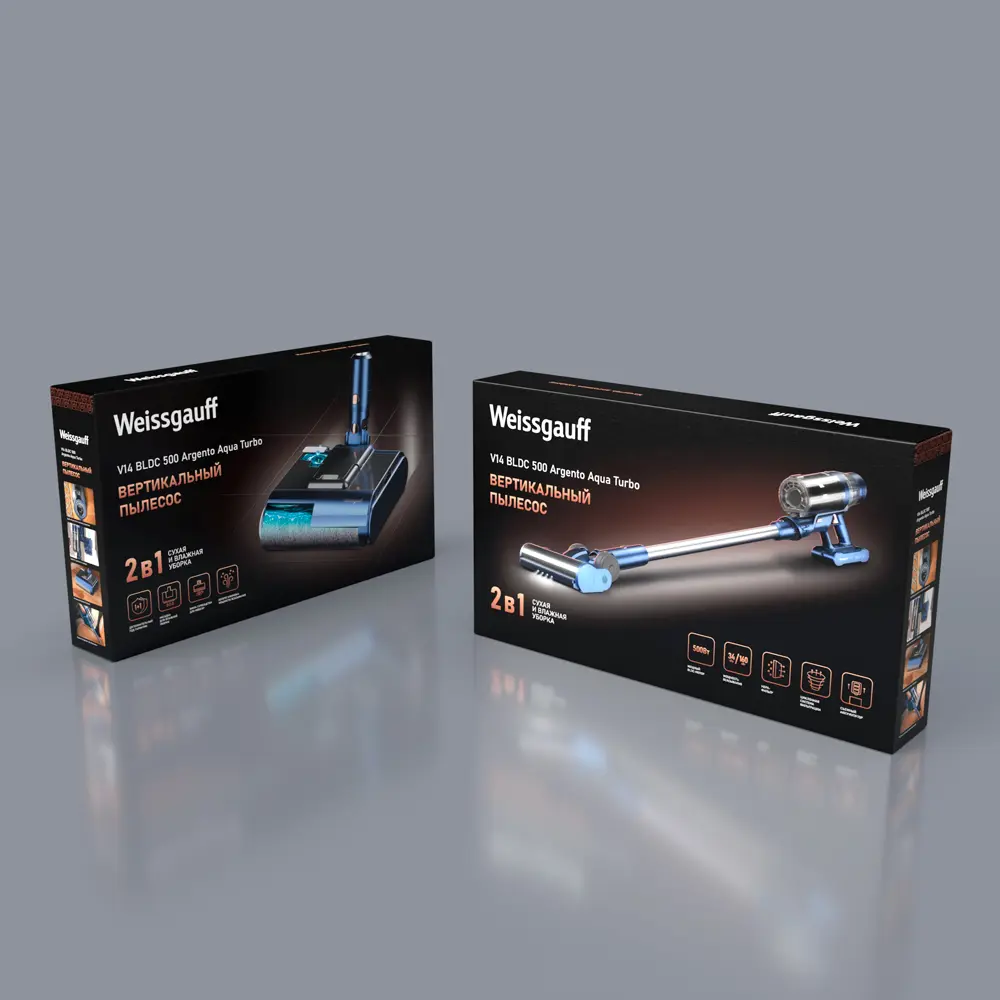 Фото 3 Пылесос вертикальный Weissgauff Bldc 500 argento aqua turbo 0.5 л 700 Вт цвет синий Фото 3 Пылесос вертикальный Weissgauff Bldc 500 argento aqua turbo 0.5 л 700 Вт цвет синий