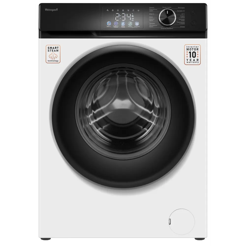 Фото 4 Стиральная машина Weissgauff 45127 inverter steam color touch 59.5x85x45 см 7 кг цвет белый Фото 4 Стиральная машина Weissgauff 45127 inverter steam color touch 59.5x85x45 см 7 кг цвет белый
