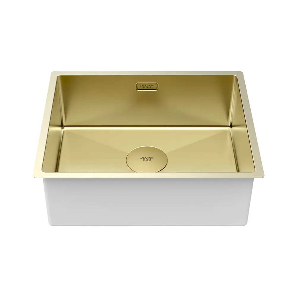 Фото 3 Мойка для кухни Paulmark PM215444-LG 44x54 см глубина чаши 20 см нержавеющая сталь цвет золотой Фото 3 Мойка для кухни Paulmark PM215444-LG 44x54 см глубина чаши 20 см нержавеющая сталь цвет золотой