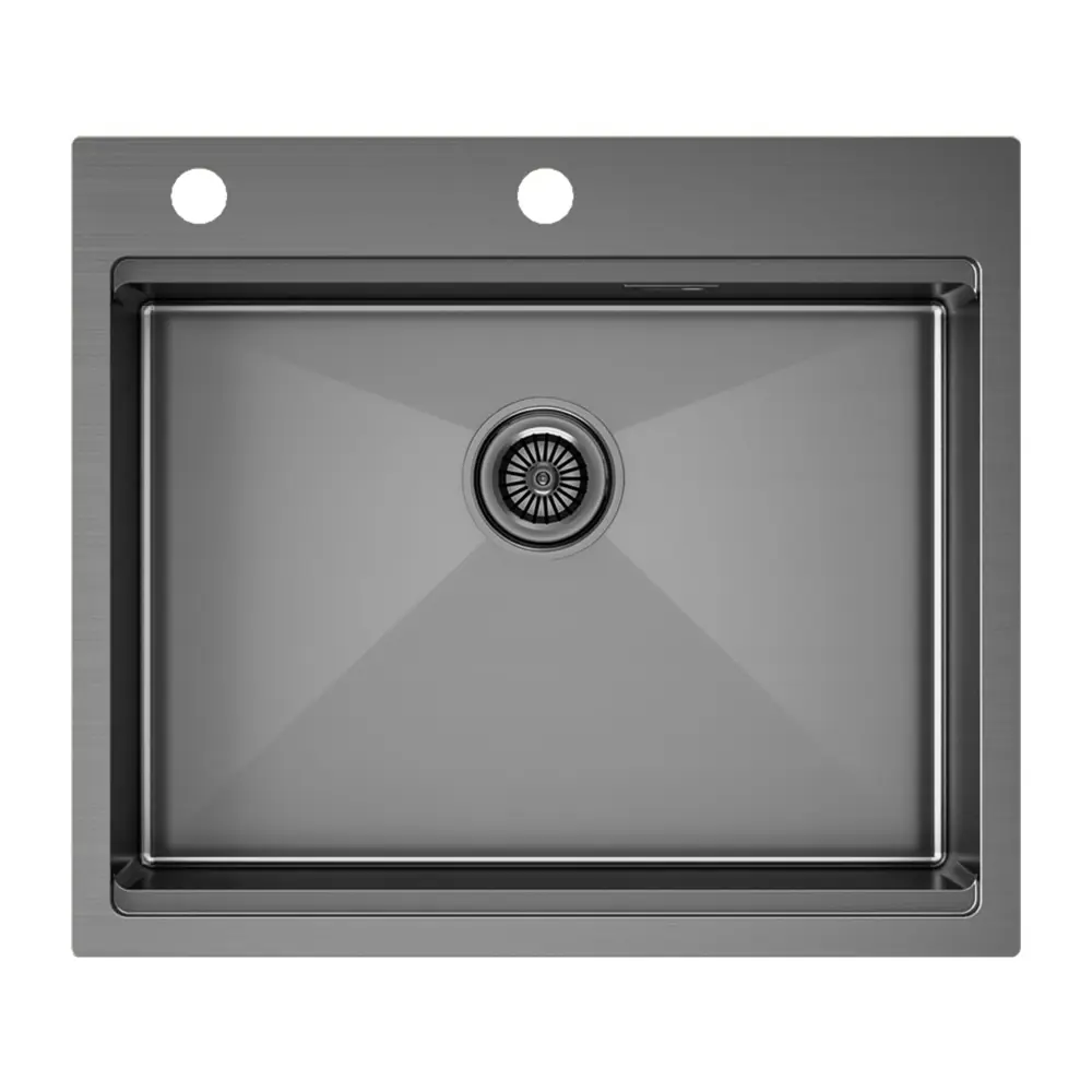 Фото Мойка для кухни Paulmark PM705951 51x59 см глубина чаши 20 см нержавеющая сталь цвет темно-серый Фото Мойка для кухни Paulmark PM705951 51x59 см глубина чаши 20 см нержавеющая сталь цвет темно-серый