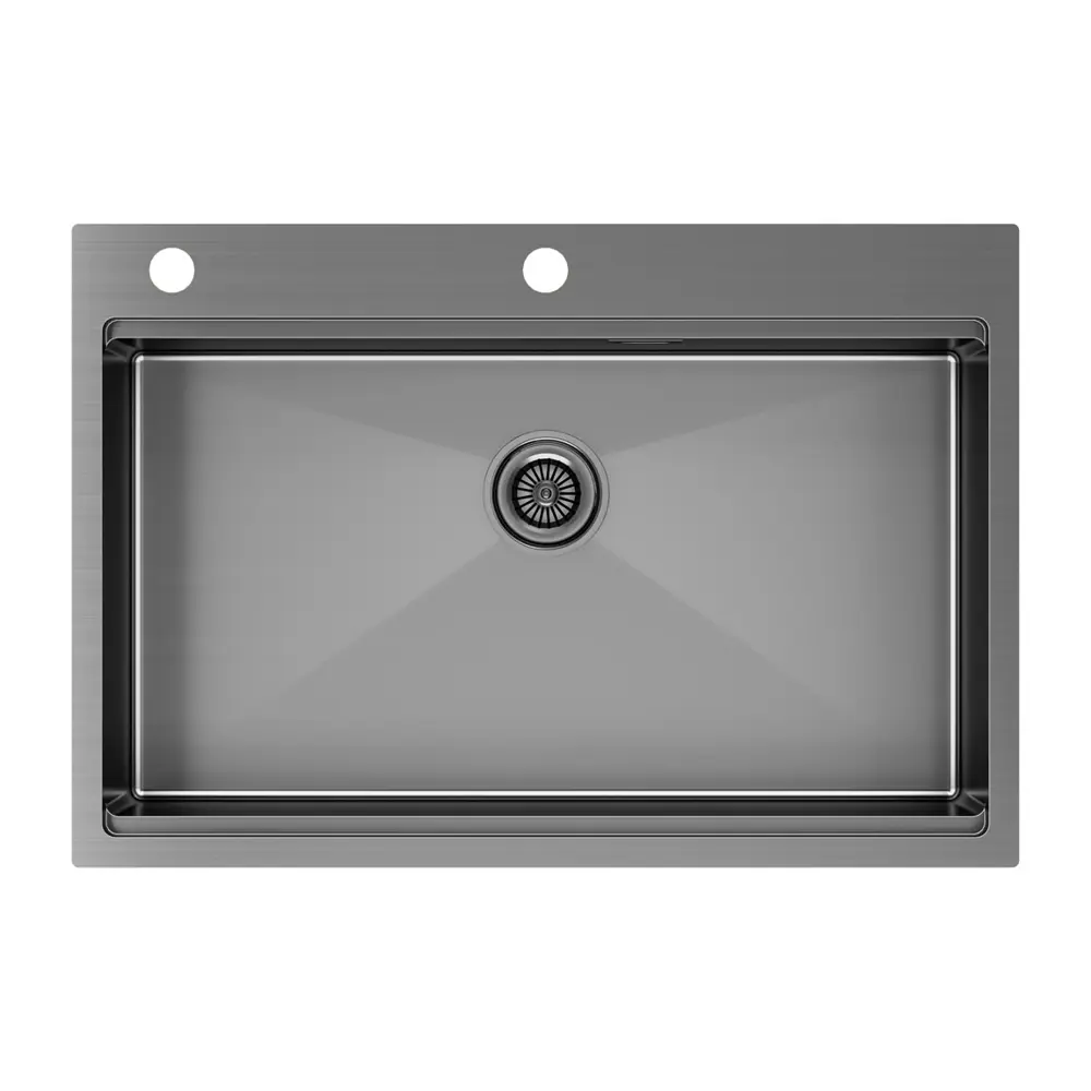 Фото 3 Мойка для кухни Paulmark PM707551 20x75 см глубина чаши 20 см нержавеющая сталь цвет черный Фото 3 Мойка для кухни Paulmark PM707551 20x75 см глубина чаши 20 см нержавеющая сталь цвет черный