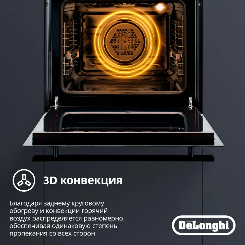 Фото 14 Электрический духовой шкаф Delonghi DEO 735 BB FRANCA Фото 14 Электрический духовой шкаф Delonghi DEO 735 BB FRANCA