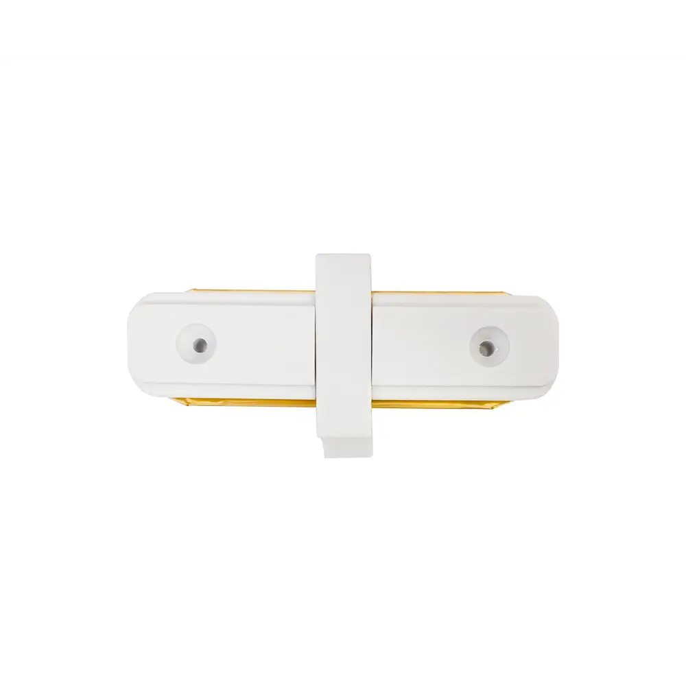 Фото Коннектор Kink light 166.01 прямой жесткий для соединения трековых шинопроводов накладной однофазный цвет белый