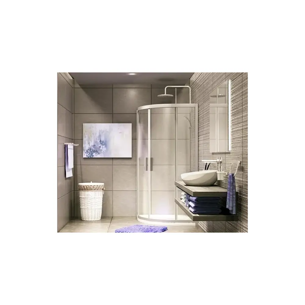 Фото 3 Душевой уголок Wasserkraft Lippe 130985 1/4 круга 90x90см серебро профиль эффект стекла прозрачный Фото 3 Душевой уголок Wasserkraft Lippe 130985 1/4 круга 90x90см серебро профиль эффект стекла прозрачный