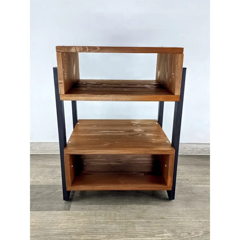 Фото Тумба прикроватная Solarius Loft 42x58x44 см дерево и металл цвет ольха/черный Фото Тумба прикроватная Solarius Loft 42x58x44 см дерево и металл цвет ольха/черный