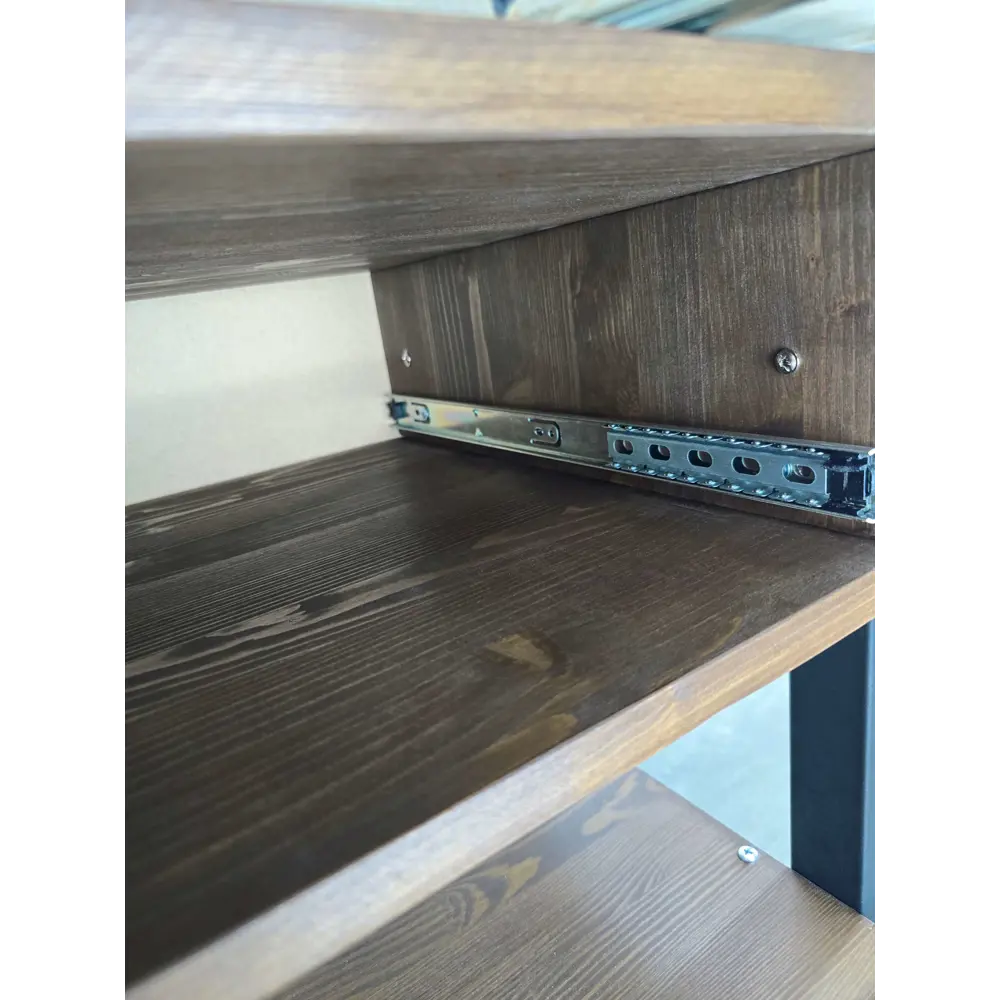 Фото 9 Тумба прикроватная Solarius Loft 44x58x44 см 1 ящик дерево и металл цвет венге/черный Фото 9 Тумба прикроватная Solarius Loft 44x58x44 см 1 ящик дерево и металл цвет венге/черный