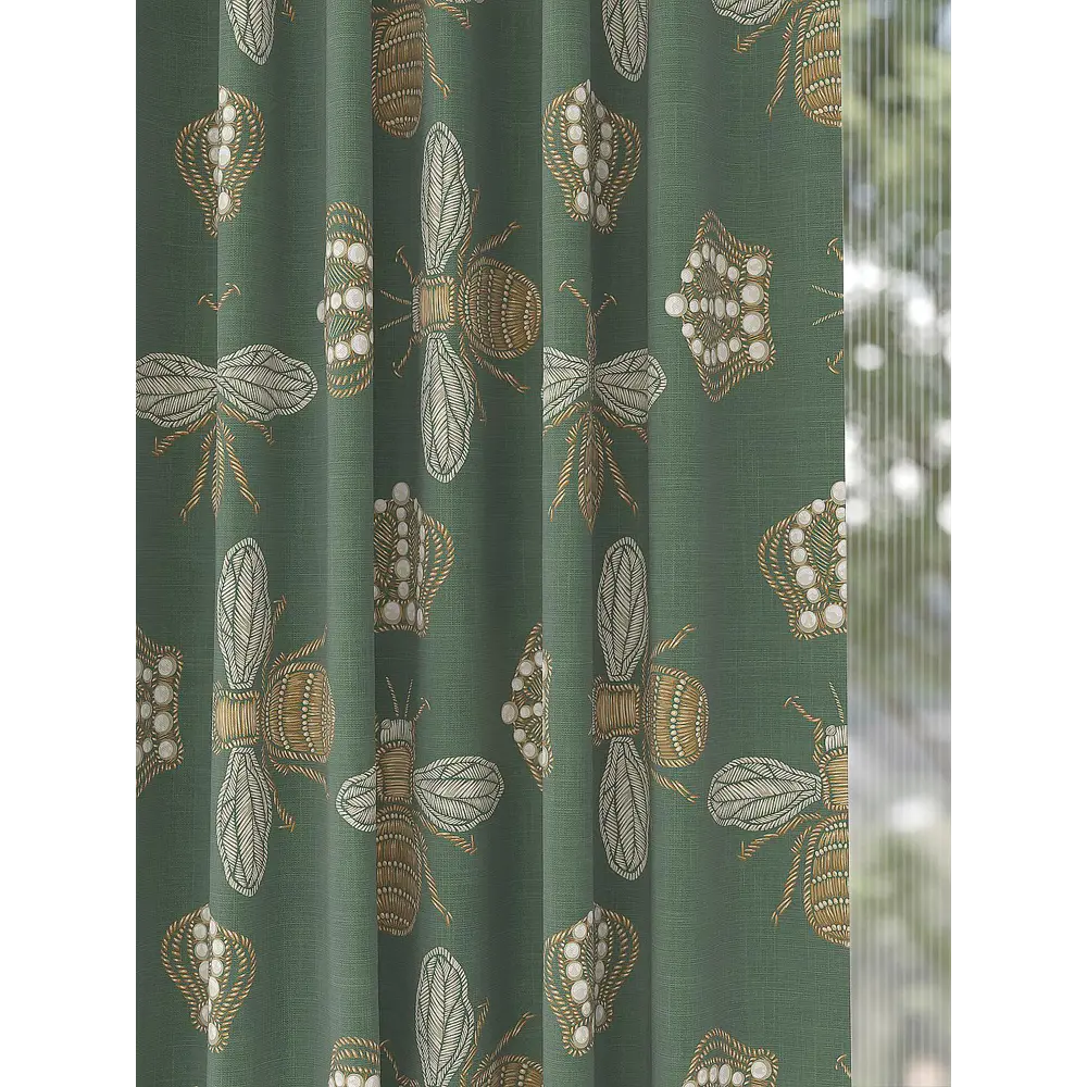 Фото 2 Комплект штор на шторной ленте AT Home Лиринет 150x270 см цвет золотой
