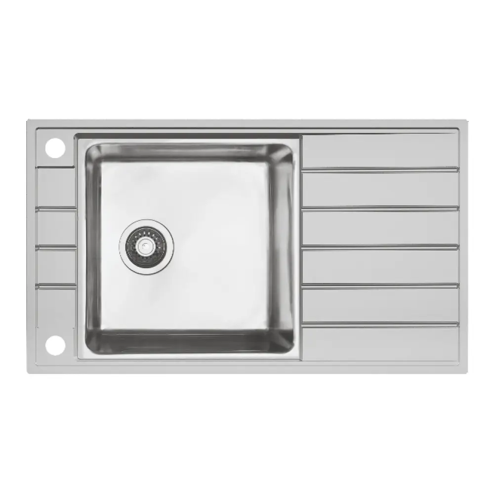 Фото Мойка для кухни Seaman Eco Roma SMR-8650A два отверстия с вентиль-автоматом цвет серебристый Фото Мойка для кухни Seaman Eco Roma SMR-8650A два отверстия с вентиль-автоматом цвет серебристый