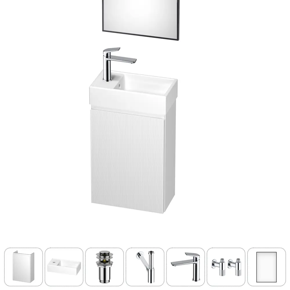 Фото Тумба с раковиной подвесная Wellsee WC Area 20216911R для ванной