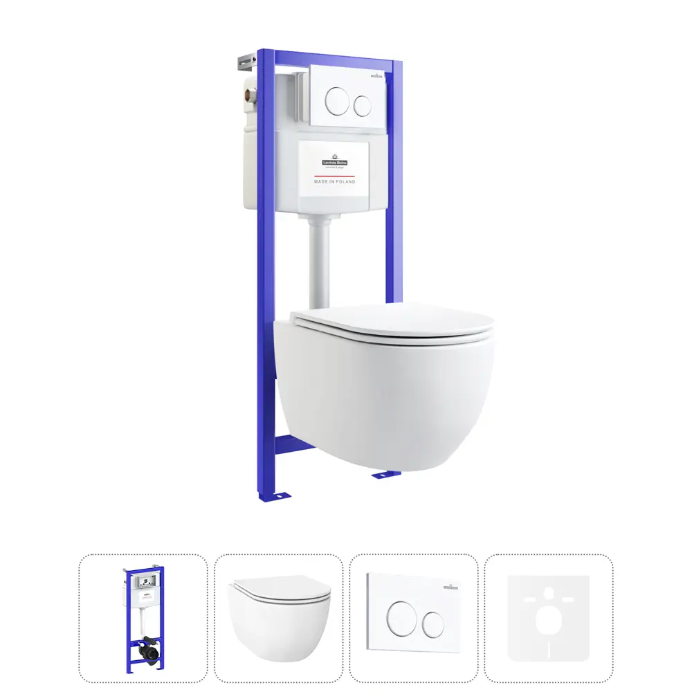 Фото Комплект инсталляция с унитазом Lavinia boho 20219102R цвет белый Фото Комплект инсталляция с унитазом Lavinia boho 20219102R цвет белый