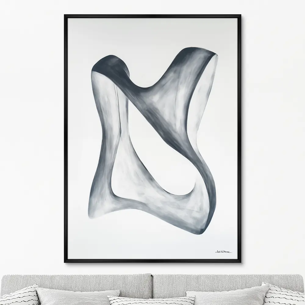 Фото Картина Artnomore Streamlined shape in white and grey 2024г. AR-777000880 75x105 см Фото Картина Artnomore Streamlined shape in white and grey 2024г. AR-777000880 75x105 см