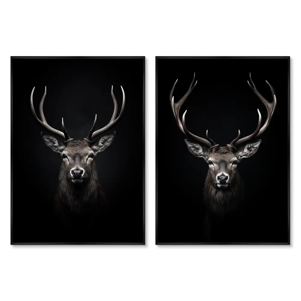 Фото 2 Набор картин Artnomore Deer in the dark 2024г. AR-777000936 75x105 см 2 шт Фото 2 Набор картин Artnomore Deer in the dark 2024г. AR-777000936 75x105 см 2 шт
