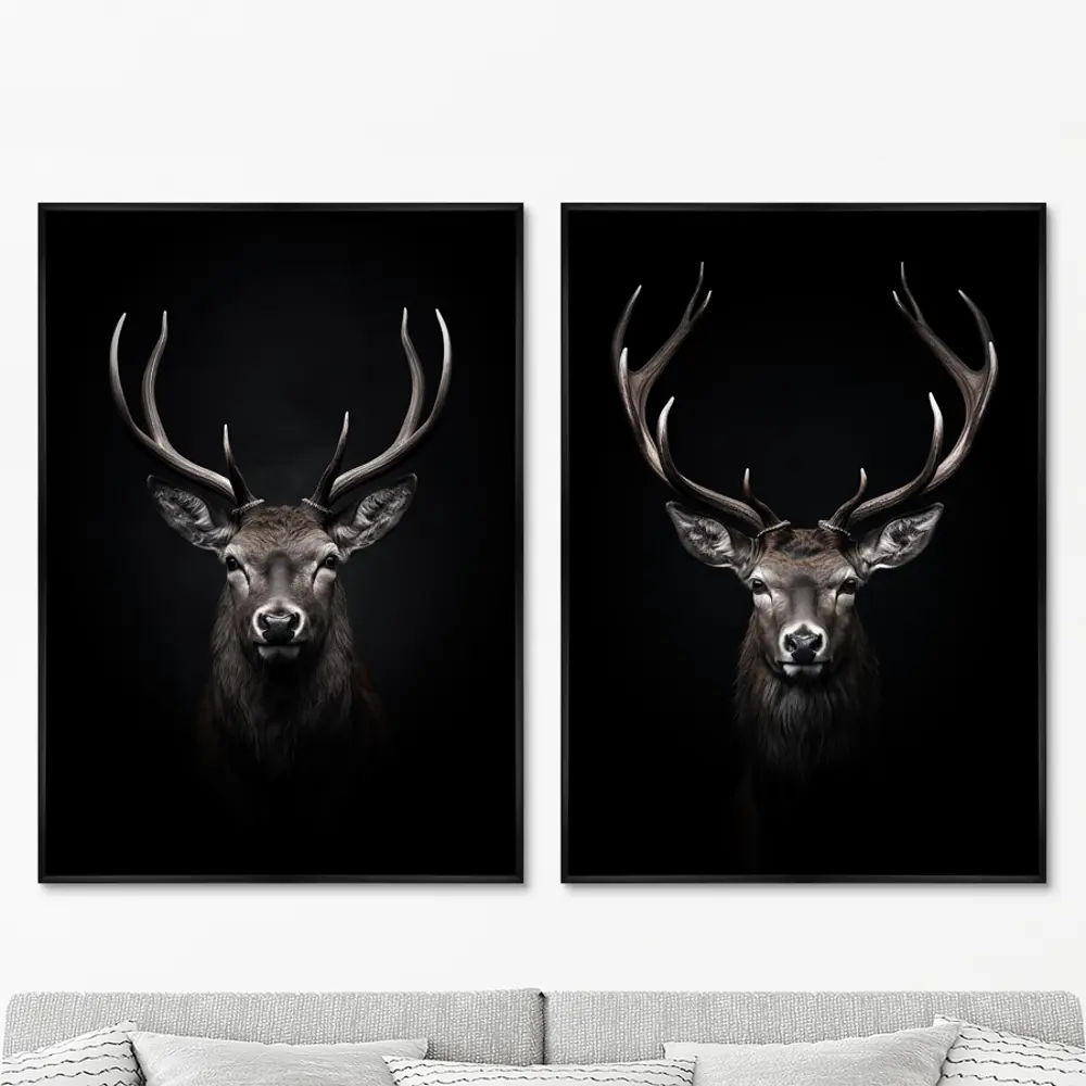 Фото Набор картин Artnomore Deer in the dark 2024г. AR-777000936 75x105 см 2 шт Фото Набор картин Artnomore Deer in the dark 2024г. AR-777000936 75x105 см 2 шт