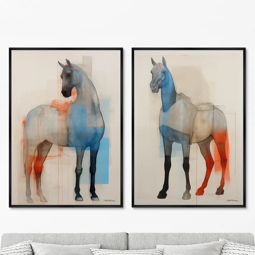 Фото Набор картин Artnomore Horses in a color scheme 2024г. AR-777000964 75x105 см 2 шт Фото Набор картин Artnomore Horses in a color scheme 2024г. AR-777000964 75x105 см 2 шт