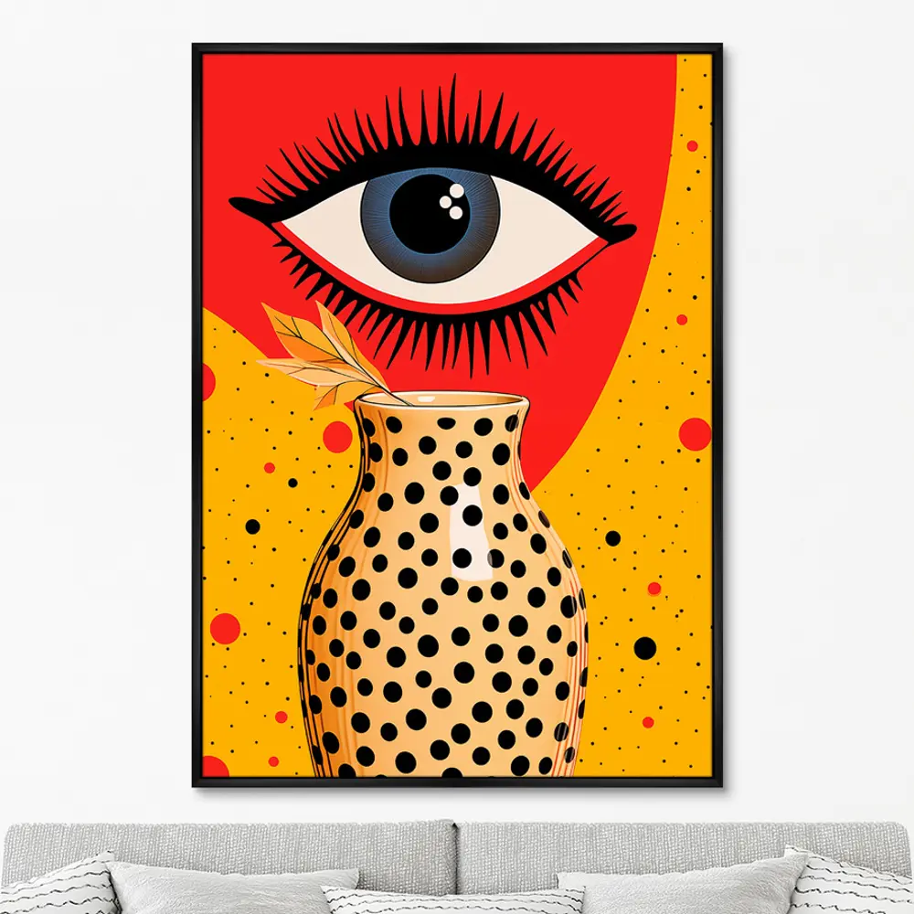 Фото Картина Artnomore Vase and Eyes No 2 2024г. AR-777000219 75x105 см Фото Картина Artnomore Vase and Eyes No 2 2024г. AR-777000219 75x105 см