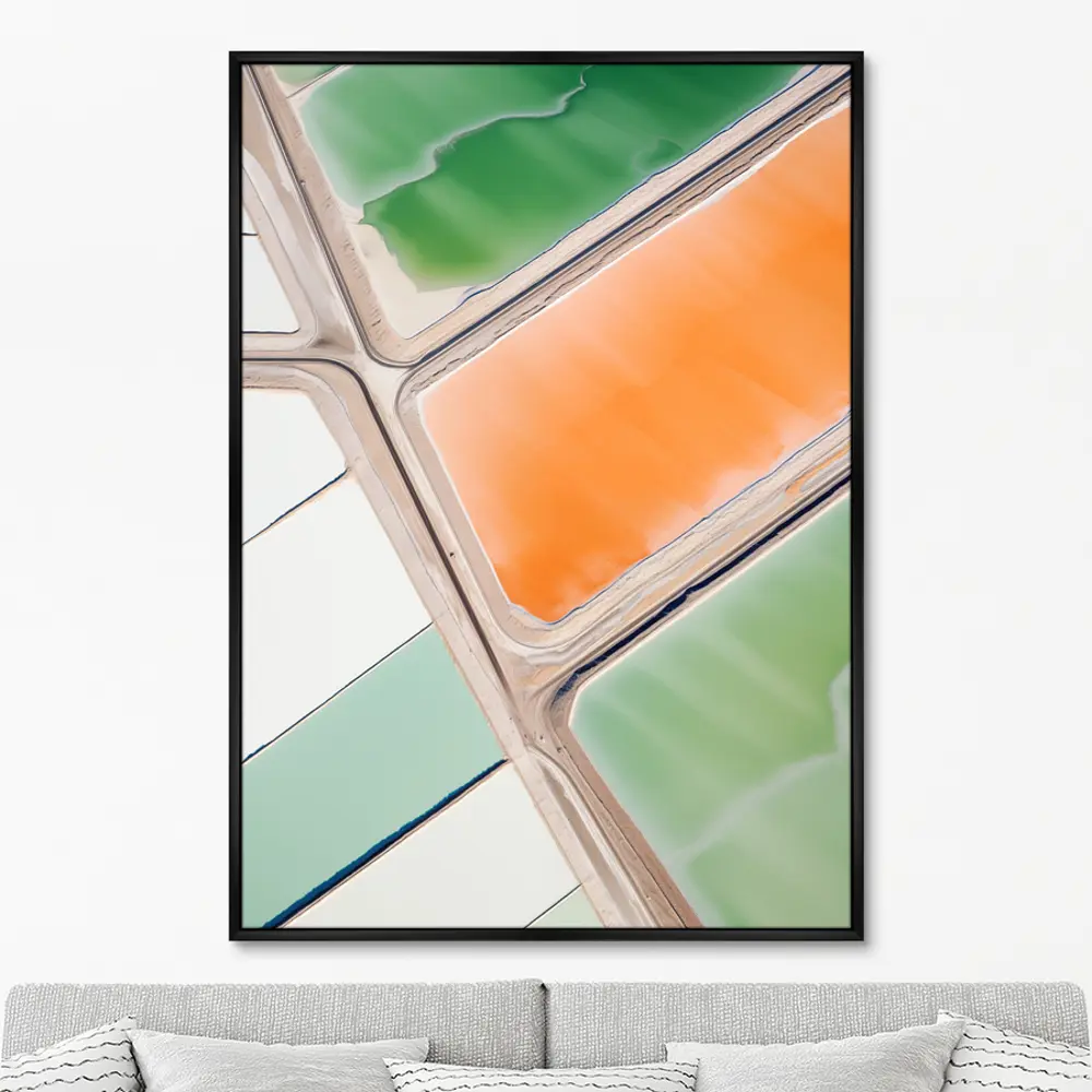 Фото Картина Artnomore Salt lakes orange green No 1 2024г. AR-777000443 75x105 см Фото Картина Artnomore Salt lakes orange green No 1 2024г. AR-777000443 75x105 см