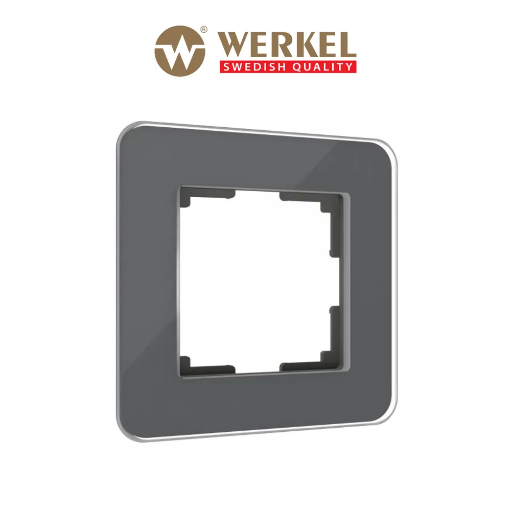 Фото Рамка для розеток и выключателей Werkel Elite 1 пост цвет графит Фото Рамка для розеток и выключателей Werkel Elite 1 пост цвет графит