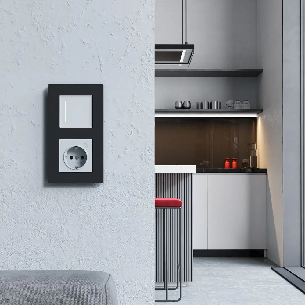 Фото 2 Рамка для розеток и выключателей Werkel Slab W0022908 2 поста цвет черный матовый Фото 2 Рамка для розеток и выключателей Werkel Slab W0022908 2 поста цвет черный матовый