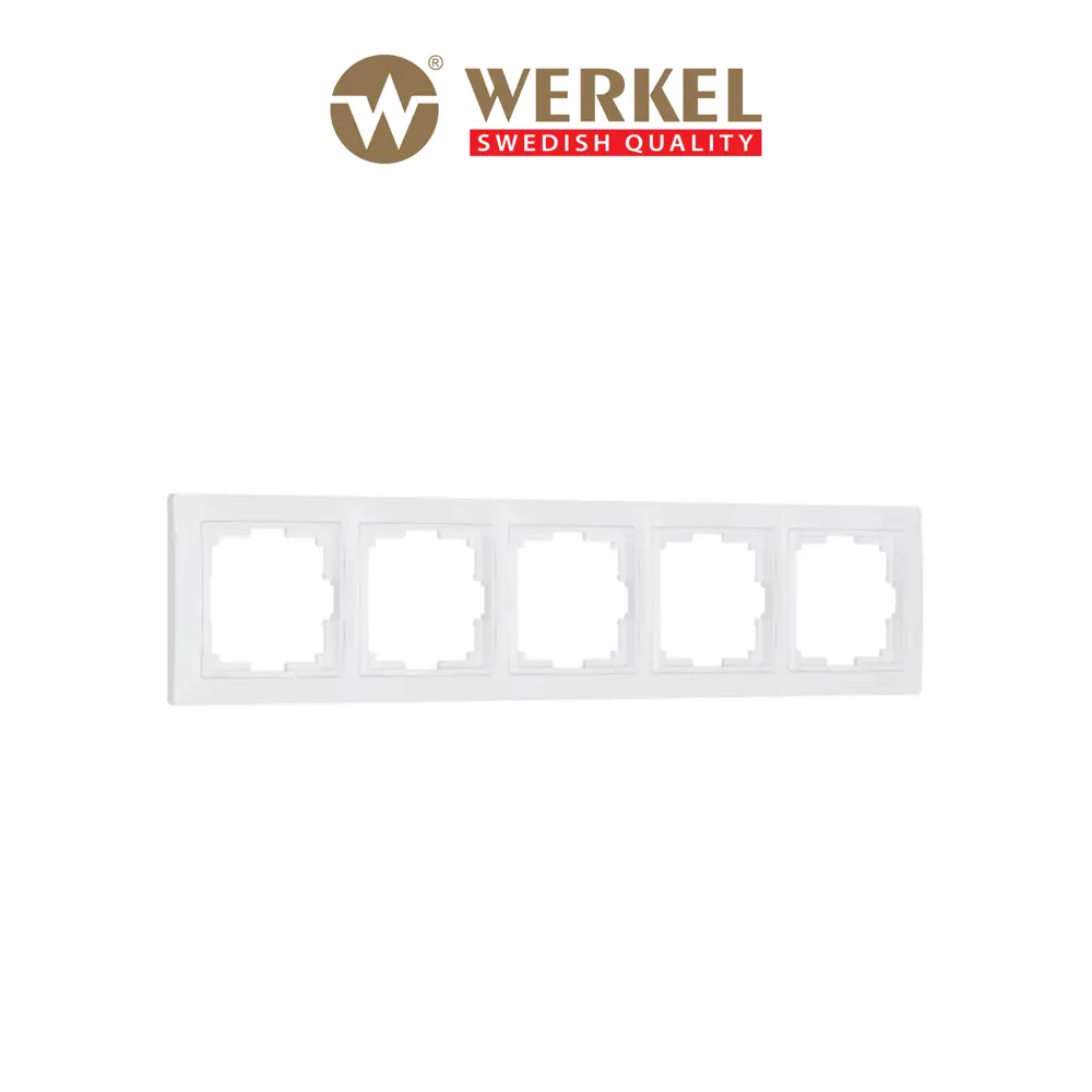 Фото Рамка для розеток и выключателей Werkel Snabb basic 5 постов цвет белый Фото Рамка для розеток и выключателей Werkel Snabb basic 5 постов цвет белый
