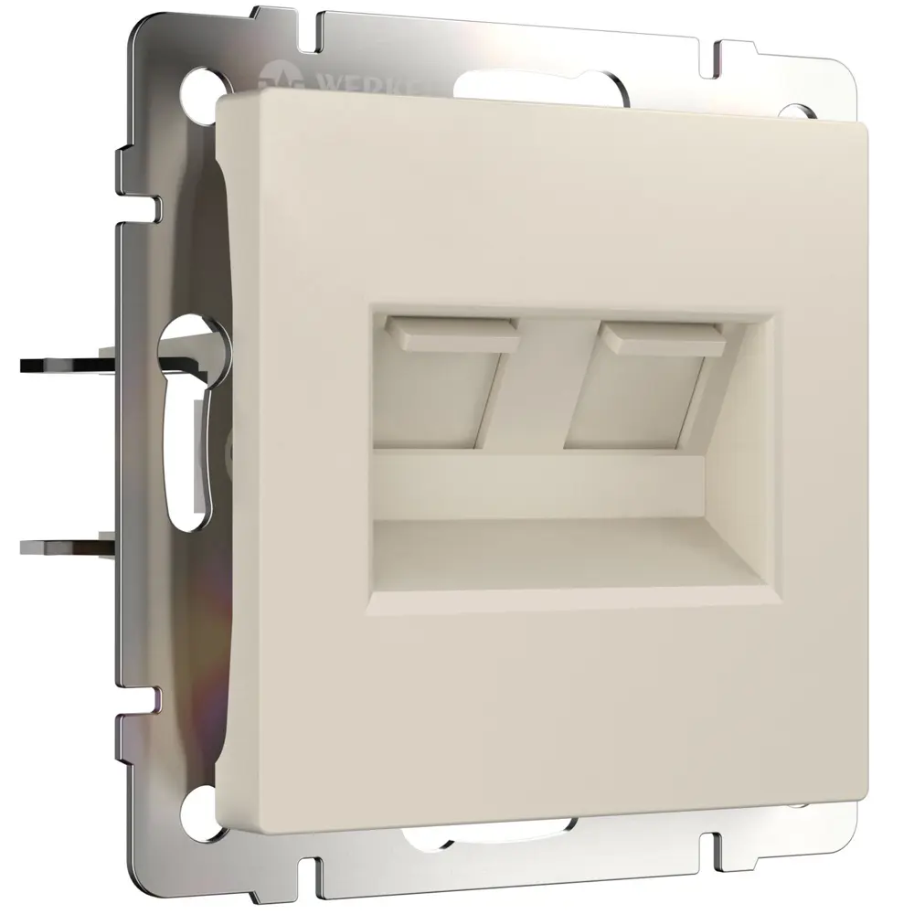 Фото 2 Розетка RJ45 встраиваемая Werkel W1181162 со шторкой цвет айвори матовый Фото 2 Розетка RJ45 встраиваемая Werkel W1181162 со шторкой цвет айвори матовый