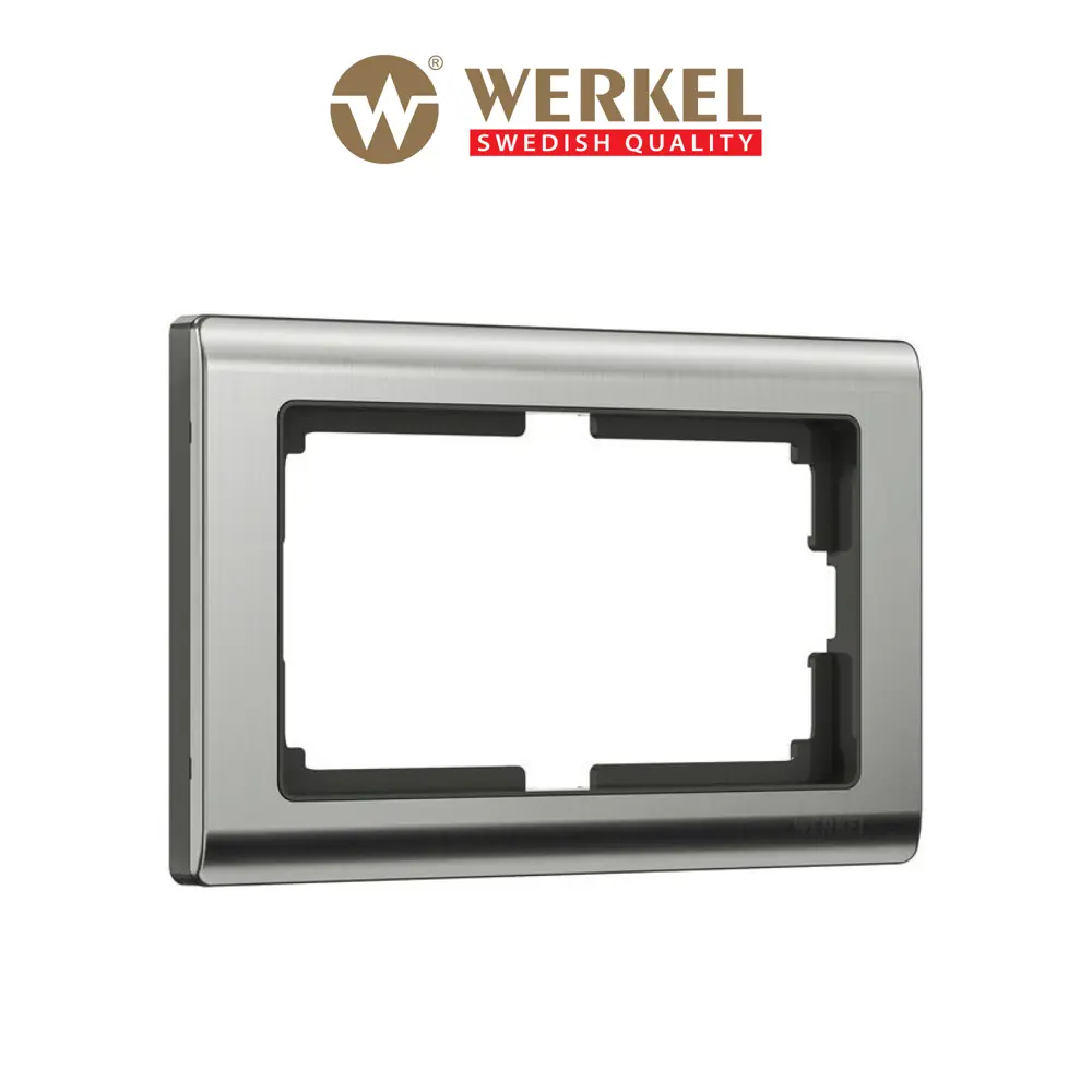 Фото Рамка для двойной розетки Werkel a051003 цвет глянцевый никель Фото Рамка для двойной розетки Werkel a051003 цвет глянцевый никель