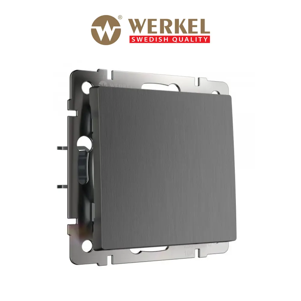 Фото Выключатель встраиваемый проходной Werkel W1112004 1 клавиша цвет графит Фото Выключатель встраиваемый проходной Werkel W1112004 1 клавиша цвет графит