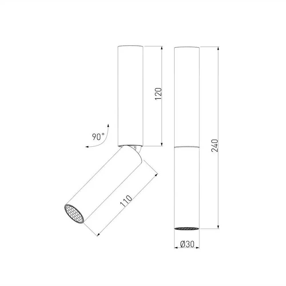 Фото 9 Светильник точечный светодиодный накладной Elektrostandard 25029/LED Pika 1 м² нейтральный белый свет цвет золото Фото 9 Светильник точечный светодиодный накладной Elektrostandard 25029/LED Pika 1 м² нейтральный белый свет цвет золото