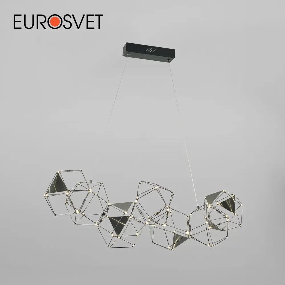 Фото Светильник подвесной светодиодный Eurosvet 90368/7 7 м² нейтральный белый свет цвет черный Фото Светильник подвесной светодиодный Eurosvet 90368/7 7 м² нейтральный белый свет цвет черный