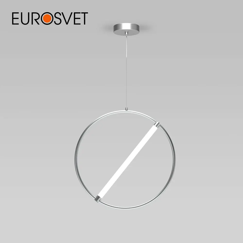 Фото Светильник подвесной светодиодный EUROSVET Element 1 м² изменение оттенков белого свет цвет хром Фото Светильник подвесной светодиодный EUROSVET Element 1 м² изменение оттенков белого свет цвет хром