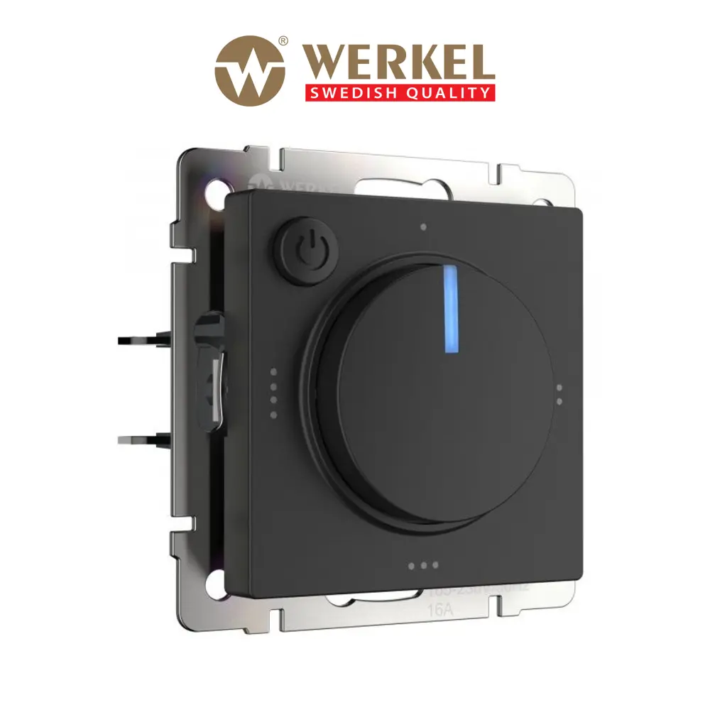 Фото Терморегулятор электромеханический Werkel W1151108, цвет черный Фото Терморегулятор электромеханический Werkel W1151108, цвет черный