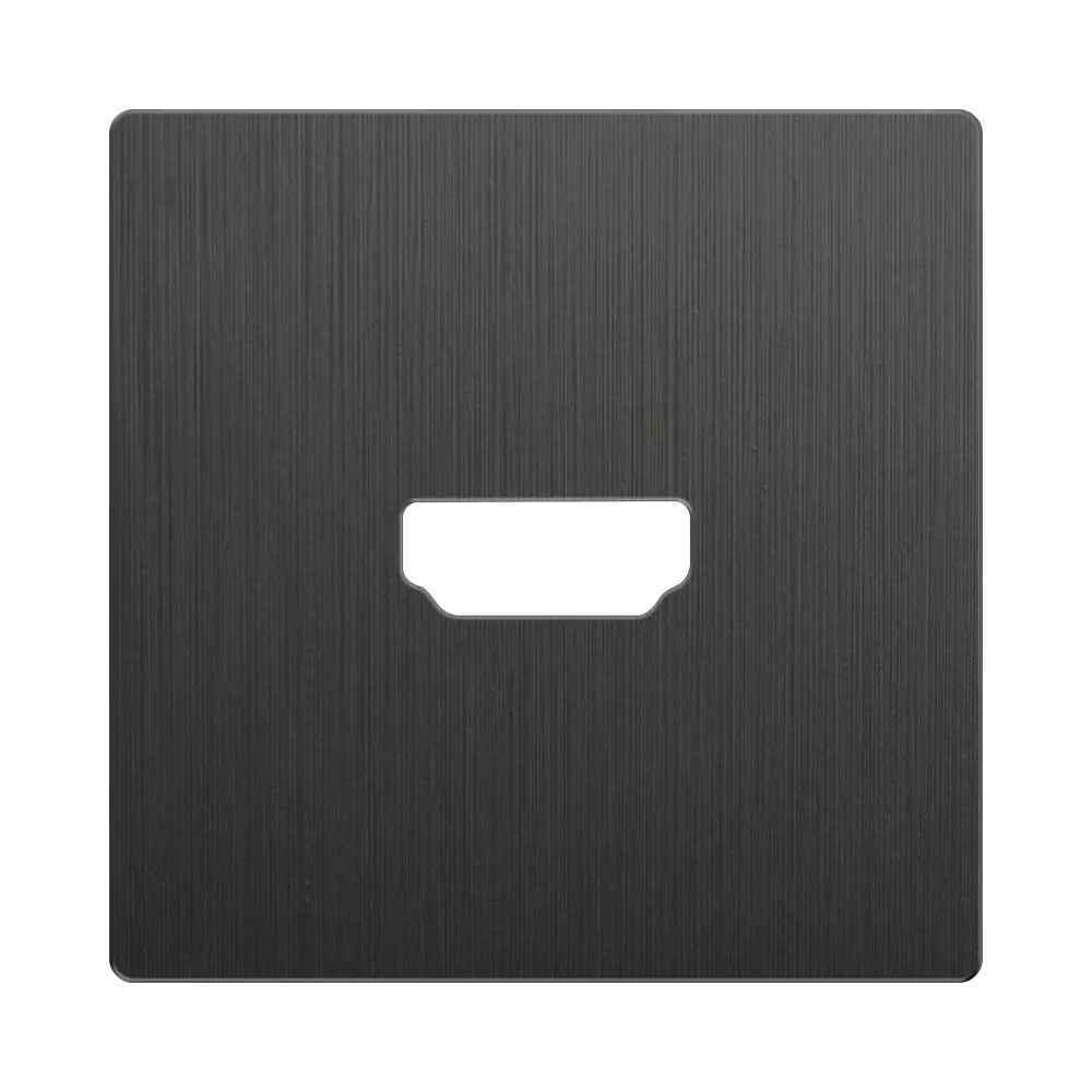 Фото 2 Накладка для розетки HDMI Werkel W1196004 цвет графит рифленый Фото 2 Накладка для розетки HDMI Werkel W1196004 цвет графит рифленый