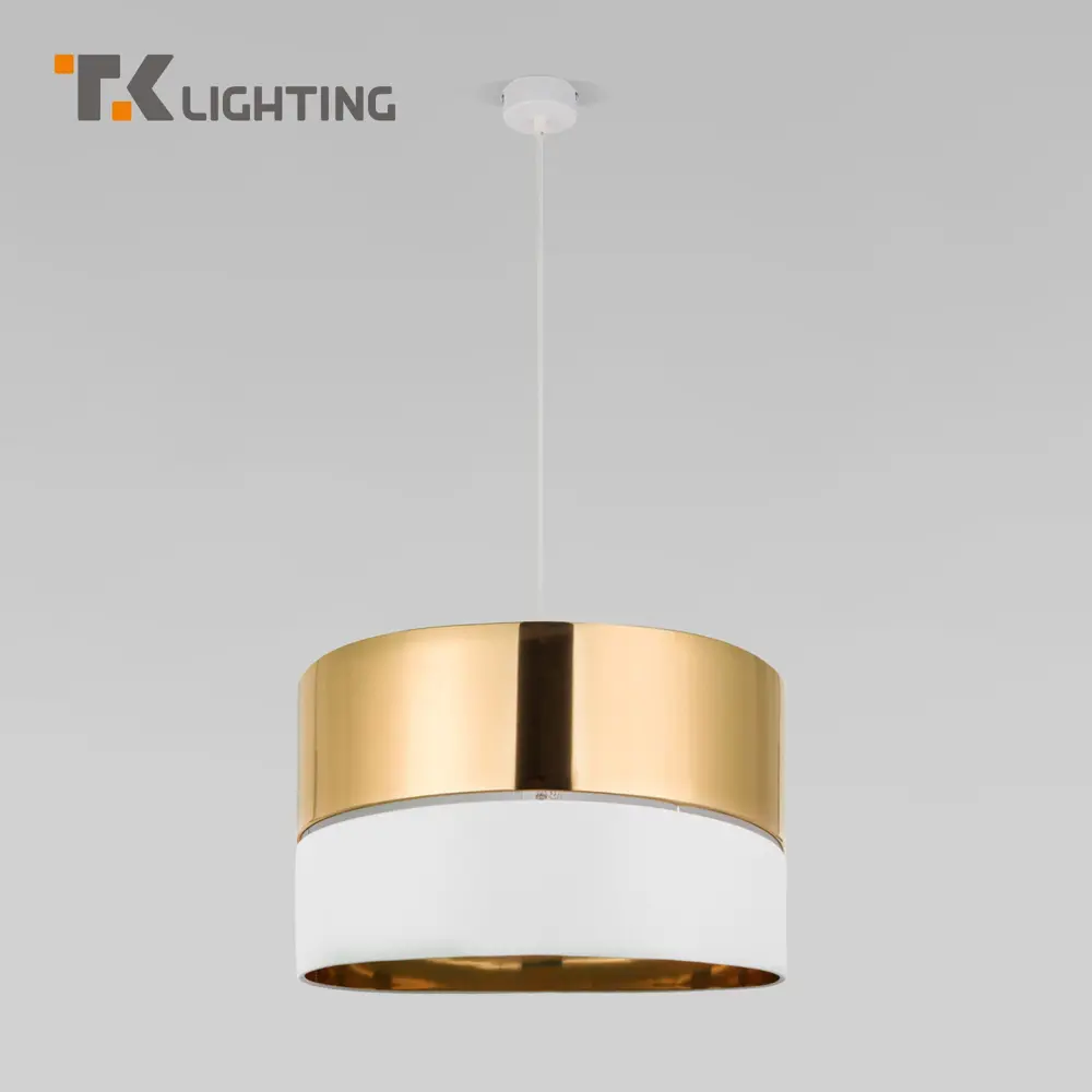 Фото Светильник подвесной TK LIGHTING a062970 Hilton 1 лампа 6 м² цвет белый/золото Фото Светильник подвесной TK LIGHTING a062970 Hilton 1 лампа 6 м² цвет белый/золото