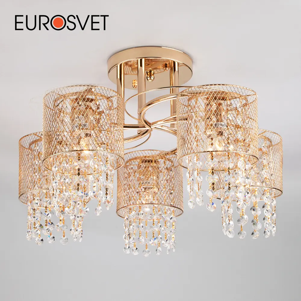 Фото Потолочный светильник EUROSVET 30137/5 золото