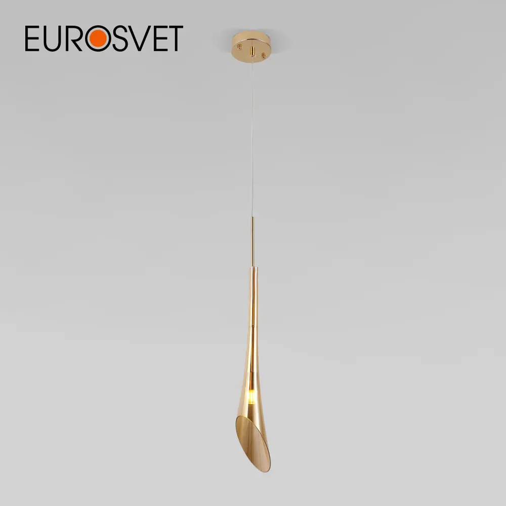 Фото Светильник подвесной EUROSVET a058963 Folio 1 лампа 1 м² цвет золотой Фото Светильник подвесной EUROSVET a058963 Folio 1 лампа 1 м² цвет золотой