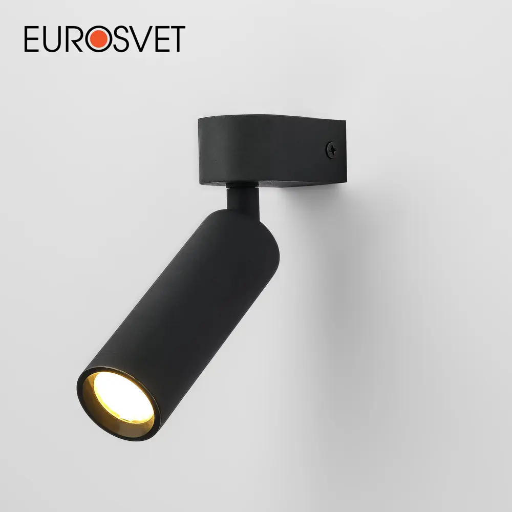 Фото Светильник настенно-потолочный Eurosvet Pitch a063184 4см 3 Вт IP20 230В 1 м² Нейтральный белый цвет Черный Фото Светильник настенно-потолочный Eurosvet Pitch a063184 4см 3 Вт IP20 230В 1 м² Нейтральный белый цвет Черный