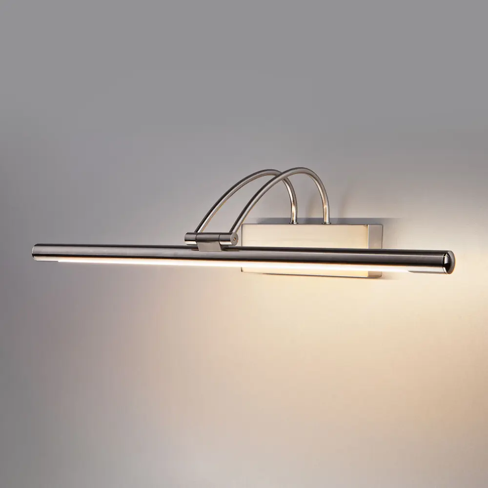 Фото 3 Подсветка для картин светодиодная Elektrostandard Mrl led 10w 1011 ip20 теплый белый (желтый) свет цвет никель Фото 3 Подсветка для картин светодиодная Elektrostandard Mrl led 10w 1011 ip20 теплый белый (желтый) свет цвет никель