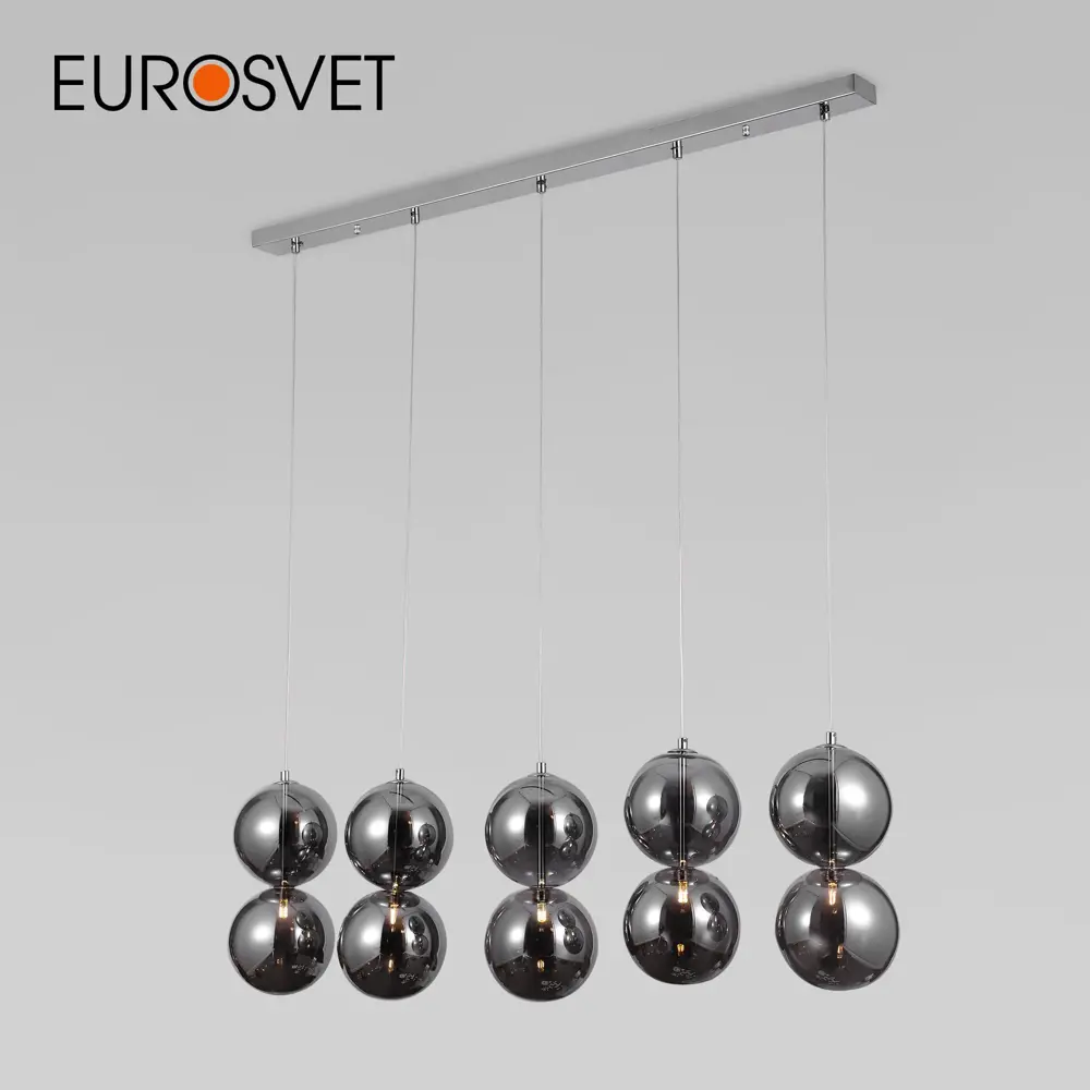 Фото Светильник подвесной EUROSVET a060588 5 ламп 3 м² цвет хром Фото Светильник подвесной EUROSVET a060588 5 ламп 3 м² цвет хром