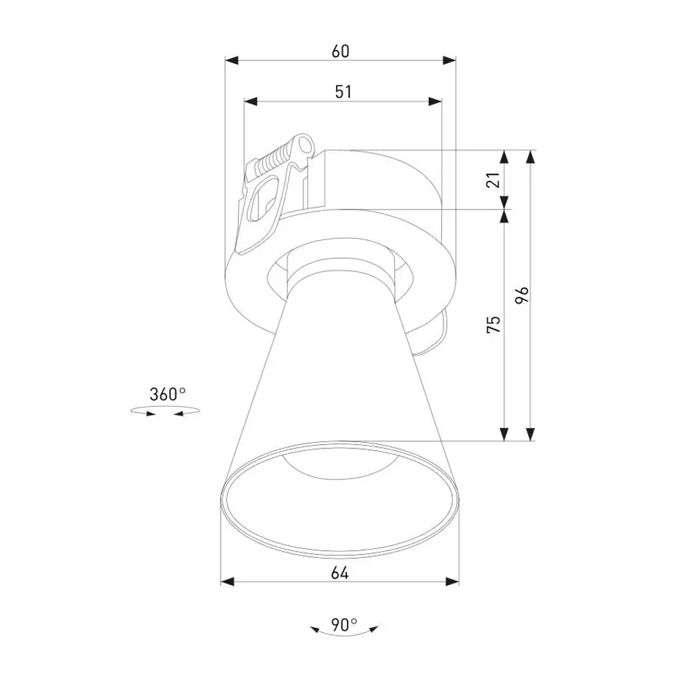 Фото 10 Светильник точечный встраиваемый светодиодный Elektrostandard Bell A068060 2 м² под отверстие 51 мм цвет белый Фото 10 Светильник точечный встраиваемый светодиодный Elektrostandard Bell A068060 2 м² под отверстие 51 мм цвет белый