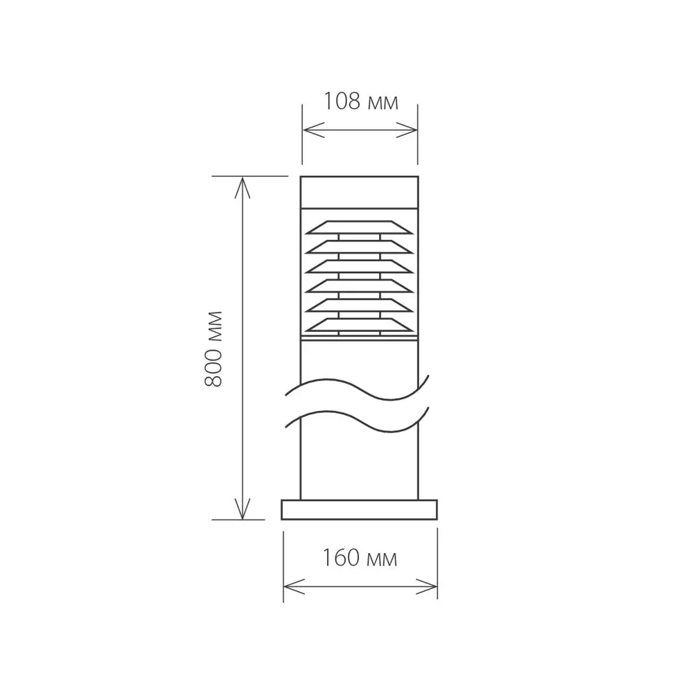Фото 9 Столб уличный Elektrostandard 1507 Techno IP54 цвет серый 80 см Фото 9 Столб уличный Elektrostandard 1507 Techno IP54 цвет серый 80 см