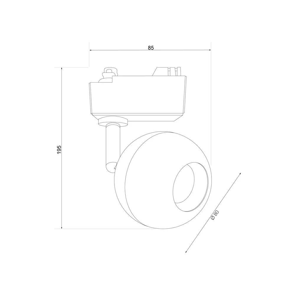 Фото 9 Трековый светильник Elektrostandard LTB76 Ball a053741 светодиодный 8 Вт однофазный цвет черный Фото 9 Трековый светильник Elektrostandard LTB76 Ball a053741 светодиодный 8 Вт однофазный цвет черный
