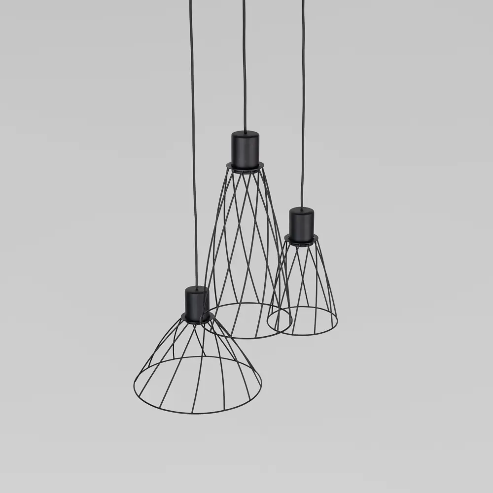 Фото 2 Светильник подвесной Tk lighting Modesto A068667 3 лампы 4 м² цвет черный Фото 2 Светильник подвесной Tk lighting Modesto A068667 3 лампы 4 м² цвет черный
